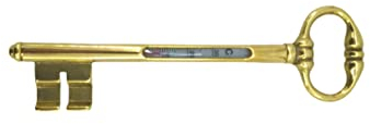 artigianatodaloise - Termómetro Llave de latón Pulido Artesanal enología Vino - Termómetro 1