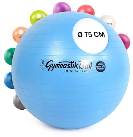 PEZZI Maxafe - Pelota de gimnasia (75 cm), color azul