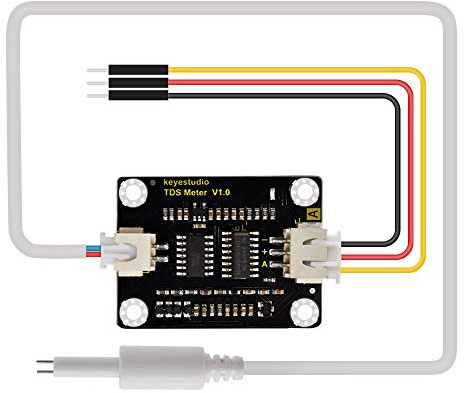 KEYESTUDIO TDS Sonda de medidor de Calidad del Agua V1 módulo de Sensor con Conector de Cable Puente XH2.54-3Pin para Arduino