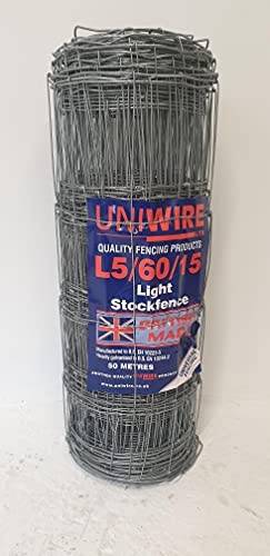 F&G Supplies 50m L5/60/15 Stock Fencing for Dog proofing/Sheep/Pigs UK Made