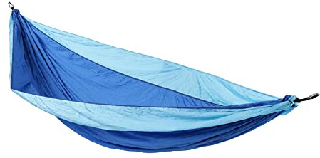 SVITA Hängematte Outdoor Ultraleicht Nylon Hammock Camping mit Befestigung 1-2 Personen Hellblau/Dunkelblau