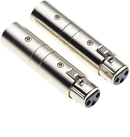Keple XLR Coupler Male To Female | Phase Reverse Adapter For Instrument Cables And Mic Extender | Pack Of 2
