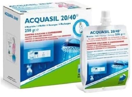 Confezione 4 Ricariche Acquasil 20/40 Gr.250 Pc200 Solo Per Modelli Minidos/Bravodos per protezione caldaie e bollitori
