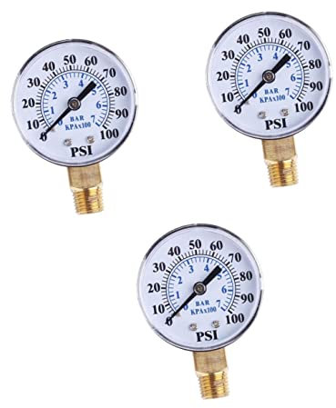 TEHAUX 3 Stücke 0-100 Psi 0-7 Bar Mini Tragbare Vakuum Manometer Für Luft Kompressor Vakuum Gauge Tester