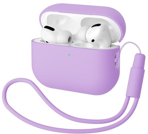 Mocarheri Custodia in Silicone Compatibile con Airpods Pro 2 (2022), Ultra Sottile in Premium Silicone per Airpods Pro 2 Custodia Cover Custodia protettiva in silicone antiurto (Viola chiaro)