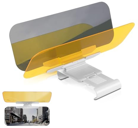 32x16x6cm Car Sun Visor 2 in 1 Day and Night Anti-Glare Visor Sun Visor Extender Car Windshield Driving Visor Eye Protector Car Visor 2 in 1 Car Anti-glare Glass for Day & Night Driving