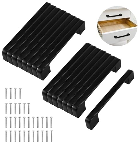 16 Pezzi Maniglie per Mobili da Cucina Nero, 128mm Maniglie Cucina, Maniglie Armadio, Maniglie per Cucina con viti da 25 mm, Adatto per Armadi, Cassetti, Guardaroba e Mobili