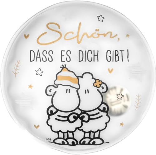 Sheepworld Handwärmer Motiv Gibt | Durchmesser 9 cm, runder Handwärmer in Geschenkbox | Geschenk Winter, Weihnachten | 51148
