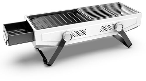 Holzkohlegrill Klein Falt Für Camping, Outdoor Picknick Campinggrill, Klappgrill Klein Tischgrill Für Draußen Mit Backblech, Picknickgrill Für Camping, Picknicks
