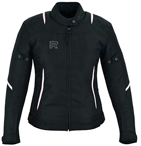 RAXUS Damen Motorradjacke für den Winter, wasserdichte Jacke mit CE-geprüften Protektoren, rose, XL