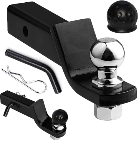 Adaptador para enganche de remolque para vehículos de Estados Unidos, 2 pulgadas/50 mm, bola de acoplamiento universal, soporte de bola para camiones, coches, quad, tractor, UVM, caravana