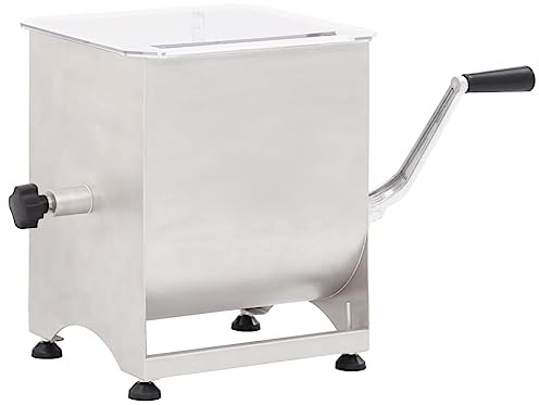 INLIFE Mélangeur de Viande avec boîte de Vitesse Argenté INOX Maison & Jardin,Arts de la Table & Arts culinaires,Électroménager de Cuisine,Robots mixeurs & blenders-29.13 lb-Argent-19231