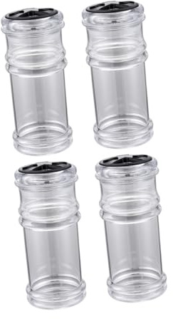 CIYODO Set 4 Pezzi Contenitori Sale e Pepe in Plastica Ps Riutilizzabili Design Semplice ed Elegante per Decorazione Cucina Pratica