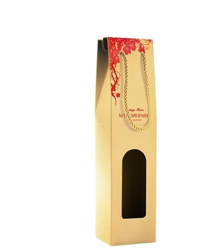 10 Stück Wein Geschenktüte Kraftpapier Flaschentüten zwei Flaschen Rotwein Weintasche Tragbare Flaschentasche wiederverwendbare Flaschenbeutel für Hochzeit, Party, Geburtstag, Ostern