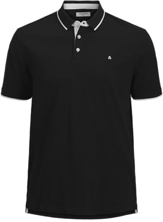 JACK & JONES Jjepaulos Polo Ss Noos Pls – plus size, svart, 5XL