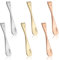 6 Pièces Mini Spatules de Maquillage en Métal pour le Visage Applicateur de Masque pour Lèvres Cuillère de Maquillage pour Soins de la Peau pour Mélange de Crème et Lotion (6,5 × 1,2 cm)