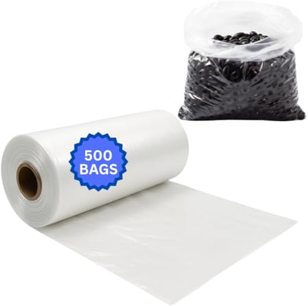 ASSUREPAK Clear Produce Lot de 500 sacs en polyéthylène pour pain, viande et épicerie 30,5 x 61 cm 1 rouleau par boîte 1,5 mm