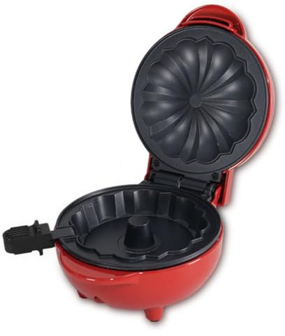 Terphadp Mini Máquina para Hacer Pasteles, Calentador Doble Cara, Portátil, para Hacer Pasteles Bundts, Máquina Eléctrica para Hacer Magdalenas para Desayuno, Aperitivos, Enchufe de la UE