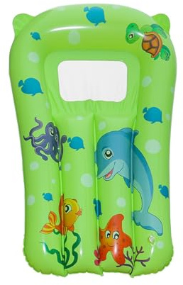 Nonleak Inflatable Pool Float For Children Family Backyard Water Game Pool Toy Cartoon Surfboard Floating Raft Toy Beach Vacation Float
