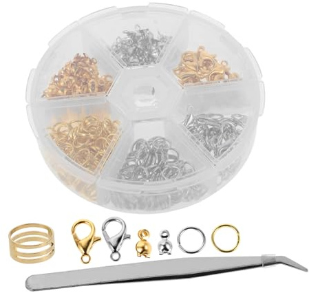 SEWACC Colorful Metal Lobster Claw Clasps and Jump Rings for Jewelry Making Bracelet and Necklace Connectors Secure Fastening DIY Accessories Kit