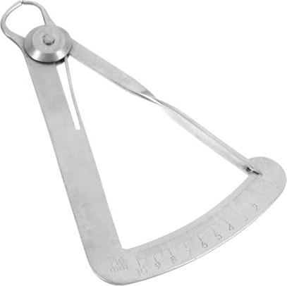 WEKADRIN Stainless Steel Jewelry Caliper for Measurement, Wax Thickness Gauge with Measuring Angles, Lightweight Caliper Gage