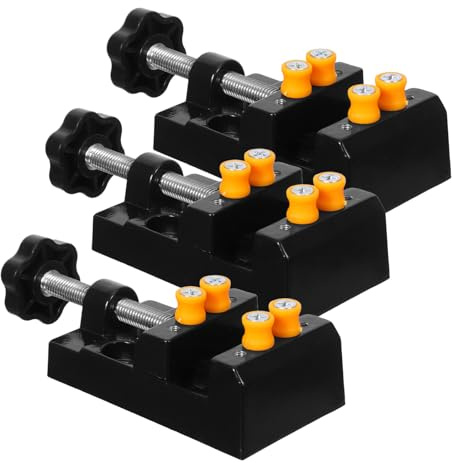 WEKADRIN 3 pièces Mini Étau de Table Multifonction Alliage Aluminium Mâchoires Réglables pour Gravure Sculpture Réparation Montres Bijoux et Travaux de Précision
