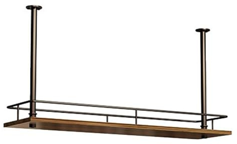HOMEd - Escurridor de madera para vino y platos, de 39 pulgadas, para cocina y bar, solución de almacenamiento elegante, fácil de instalar, ideal para decoración del hogar y restaurante