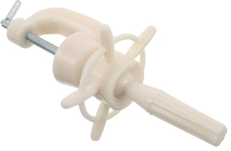 WEKADRIN Mannequin Head Stand Wig Clamp Holder Portable Ivory White Wig Display Stand for Cosmetology Training and Hairdressing with Desktop Mannequin Head Clamp