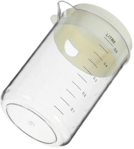 NOLITOY Taza Medidora de Pp Transparente con Tapa, Vaso Medidor Doméstico para Harina y Líquidos, Taza Graduada para Hornear, Herramienta Ligera y Práctica para Cocina y Repostería
