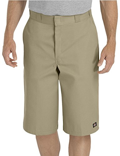 Dickies Men's 15 Inch Inseam Work Short with Multi Use Pocket Utility Pants, Khaki, 38