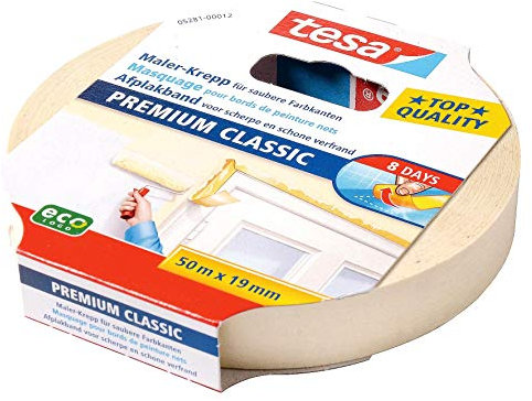 TESA Ruban adhésif de Masquage classic 19mm x 50m (05281-12-3/05281-00012-03)