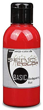 Senjo Color Basic Bodypainting I ansikte och kropp smink I Kosmetika, dermatologiskt testad I karneval, barnsmink I 75 ml I röd