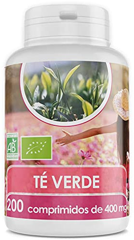 ✿ Té Verde Orgánico - 1200 mg por dosis diaria - EGCG - 200 comprimidos - Alta Concentración, Formato Ahorro, Premium y Vegetal