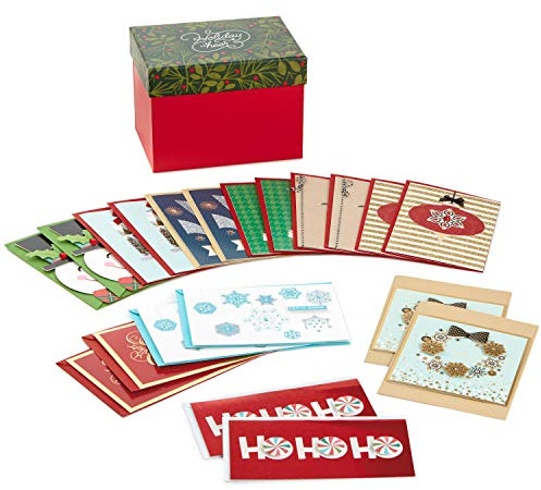 Hallmark Handgefertigte Weihnachtskarten-Sortiment (Set mit 20 besonderen Urlaubsgrußkarten und Umschlägen)