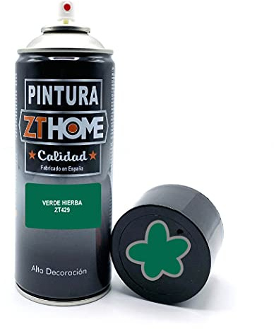 Pintura Spray 400ml imprimacion para madera, metal, ceramica, plasticos/Pintura para todo tipo de cosas y superficies Radiadores, bicicleta, coche, plasticos, microondas, graffiti (Verde Hierba)