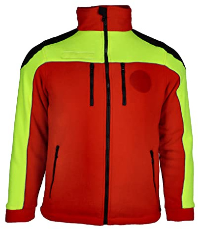 RescPol Fleecejacke Rettungsdienst leuchtgelb/rot/schwarz