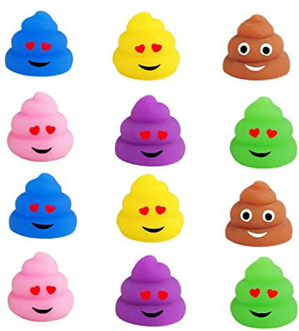 POPOYU Mini Mochi Kacka Squishy 12 Stück Squishy Kawaii Set,Squishy Mochi,Squishy Fidget Toy Mochi für Jungen und Mädchen,Anti Stress Squishies Spielzeug für Weihnachten Gastgeschenk Kindergeburtstag