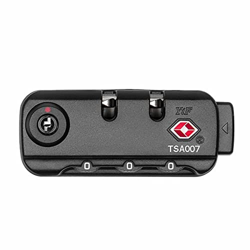 Generic TSA007 Lucchetto a combinazione per bagagli a 3 cifre, colore nero