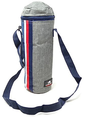 Blau, 2 Schichten, extra dick, 1,5 l, Flaschen, flexibel, tragbar, Flaschenkühler für Strand, Camping, Militär, Marine