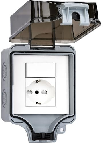 Presa impermeabile all'aperto (Con Interruttore)