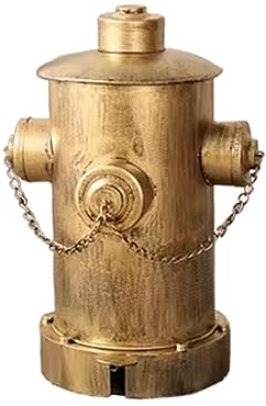 Cubo de basura para cocinas Bote de basura de estilo industrial de hierro vintage, metal grande con tapa, pedal, tapa abierta, boca de incendios, modelado, artesanía antigua, bote de basura al aire li