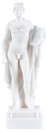 BEAUTIFUL GREEK STATUES Apollo God of Music Poesie Kunst Alabaster Statue Skulptur 16,2 cm