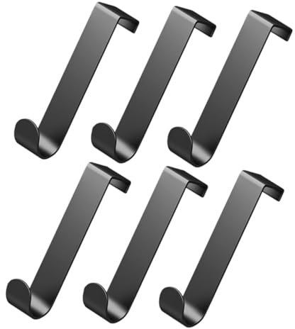 NAMOARLY 6stücke Türhaken Aus Aluminium Für Vordertüren Schranktüren Zum Aufhängen Von Kleidung Kränzen Ohne Bohren Widerstandsfähig Und Stabil