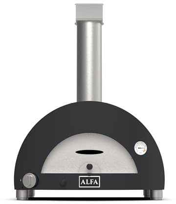 Alfa Forni Barbecue a Gas di Marca Modello Moderno 1 Pizza Gas Ardesia Grey