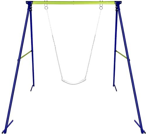 Dripex Schaukelgestell Kinder, Metall Schaukelgerüst bis 100KG Stabil 193x160x180cm Schaukel Gestell Outdoor Garten Spielplatz für Kinderschaukel Nestschaukel Kletterleiter