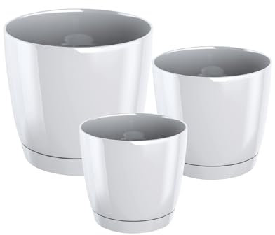 DIKEL 3X Pot de Fleurs allongé Urbi - DUC400 + Argile expansée 5l + Insert - 185x395x195mm - Anthracite