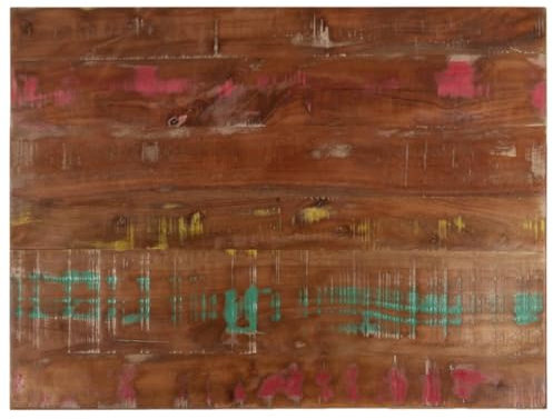 vidaXL Tischplatte, Holzplatte Rechteckig, Massivholzplatte für Tisch Esstisch Couchtisch, Ersatztischplatte, 90x70x2,5cm Altholz Massiv
