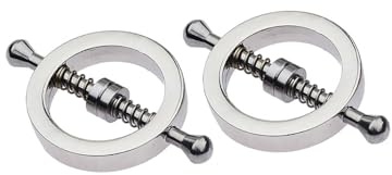 2 piezas Pinzas para pezones,Abrazadera de pecho ajustable,Pinzas para pezones sin perforar para mujeres,Pinza del clítoris,Aleación de zinc,Juguetes estimulantes del sexo SM (B)