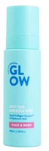 Australian Glow Miracle Mist, Self Tanner for Face & Body w/Quad-Collagen Complex & Hyaluronic Acid, 3.38 fl. oz / 100ml