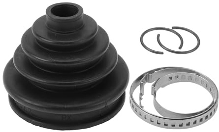 A ABSOPRO CV Joint Boot Kit No.321498203A W/Clamps Constant Velocity Joint Boot for Audi Coupe 1984-1987 for Audi Quattro 1984-1985 Rubber Black Strong Durable